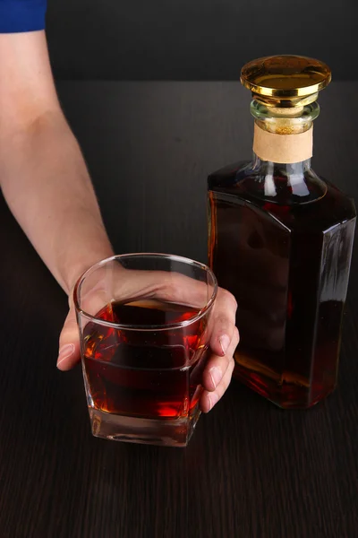 Problem of alcoholism close-up — Stock Photo, Image