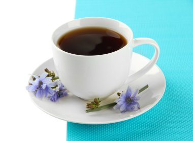 hindiba, üzerinde beyaz izole ile çay