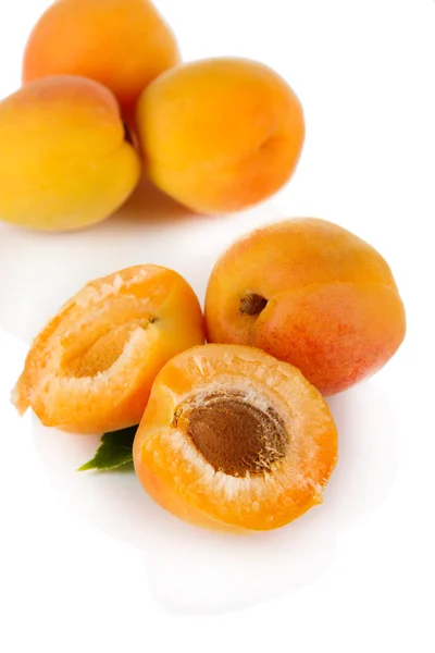 Apricots isolated on white — Stock Photo, Image