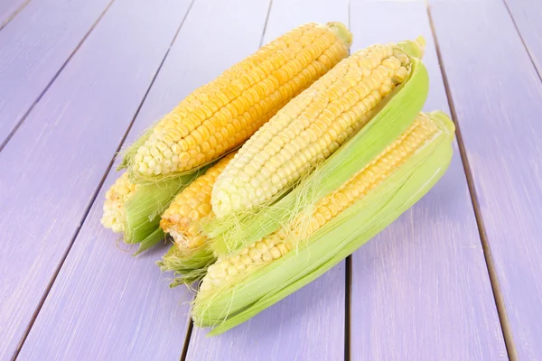 Fresh corn vegetable on wooden table — Stock Photo, Image