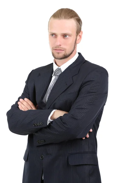 Joven hombre de negocios aislado en blanco — Foto de Stock