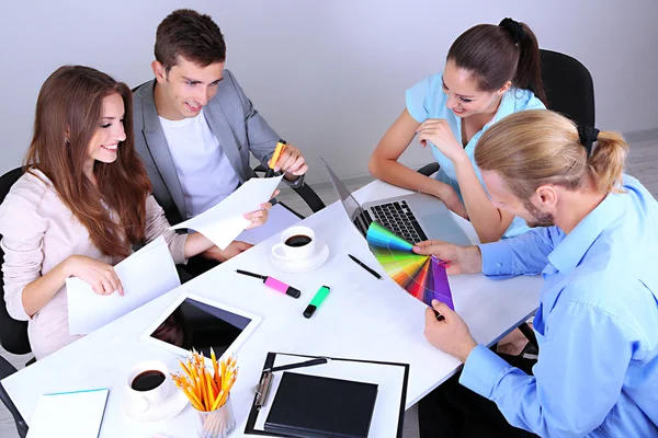 Business team working on their project together at office — Stock Photo, Image