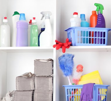 raflar içinde kiler ile temiz ev yakın çekim için