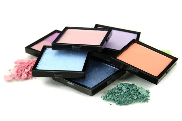 Mooie lichte eye shadows geïsoleerd op wit — Stockfoto