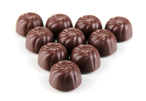 Choklad godis isolerad på vitt — Stockfoto