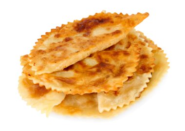 beyaz izole lezzetli chebureks,