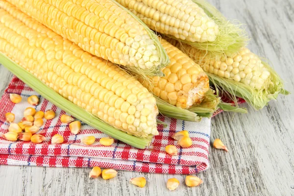 Fresh corn vegetable on wooden table — Stock Photo, Image