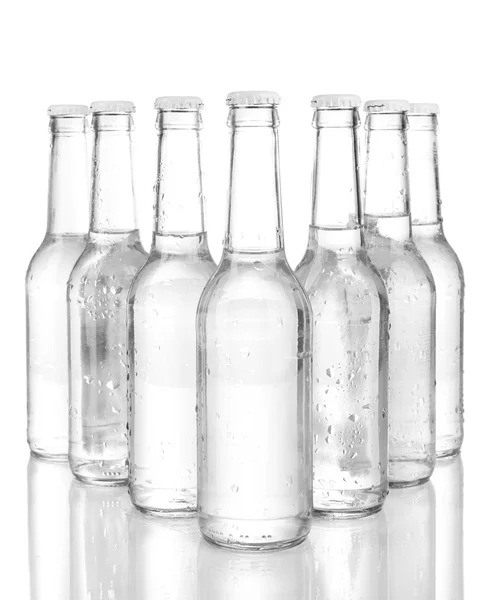 Botellas de agua aisladas en blanco — Foto de Stock