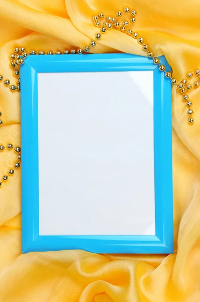 Empty frame on beautiful silk background — Stock Photo, Image