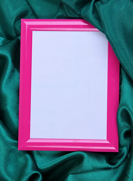 Empty frame on beautiful silk background — Stock Photo, Image