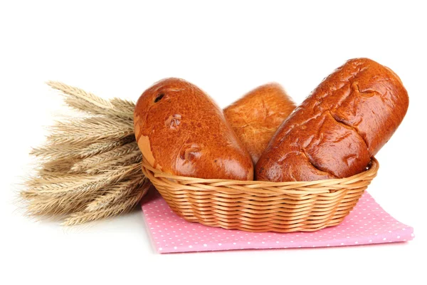 Verschiedene Brotsorten isoliert auf weiß — Stockfoto