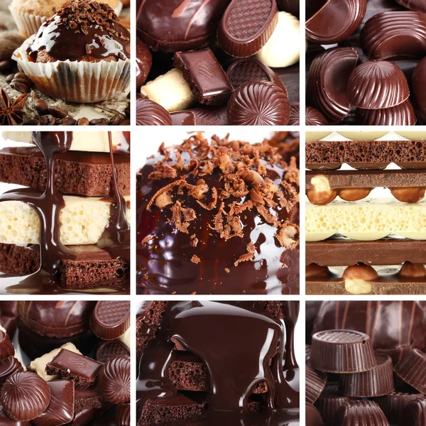 Collage de chocolate —  Fotos de Stock