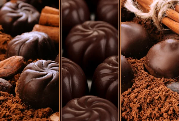 Chocolate collage — Stock Photo, Image