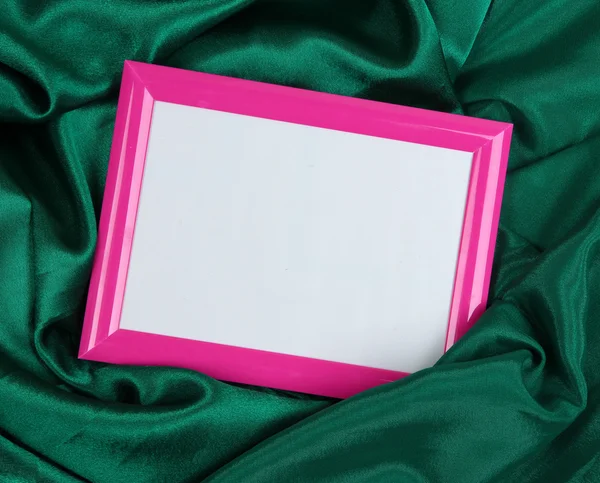 Prázdný rámeček na krásné hedvábné pozadí — Stock fotografie
