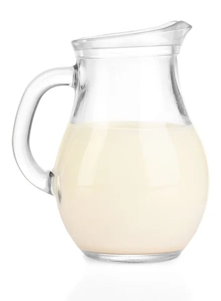 Milk in jug isolated on white — Stock Photo, Image