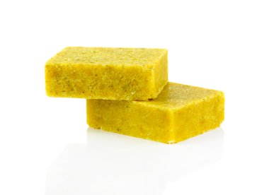 Bouillon küp, üzerinde beyaz izole