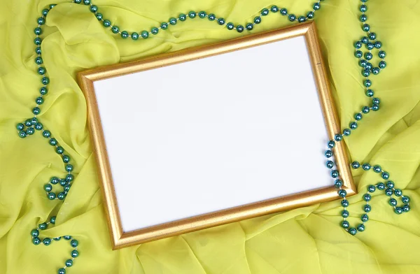 Empty frame on beautiful silk background — Stock Photo, Image