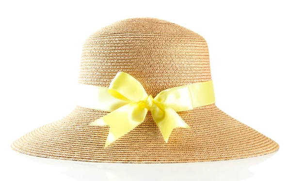 Beautiful summer hat, isolated on white — Stock Photo, Image