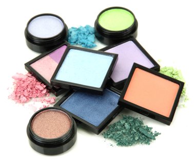 güzel parlak göz gölgeler beyaz izole