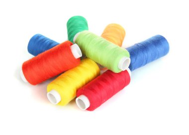 renkli konu üzerinde beyaz izole