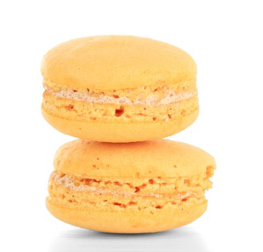 beyaz izole yumuşak macaroons