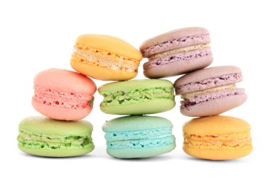 beyaz izole yumuşak macaroons