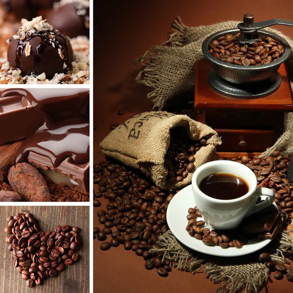 Kaffe collage — Stockfoto