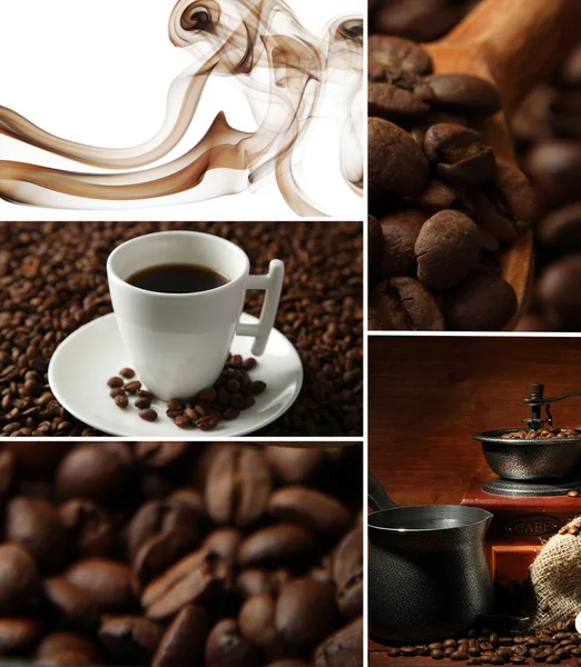 Kaffe collage — Stockfoto