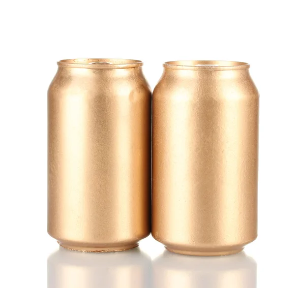 Aluminum cans isolated on black — Stock Photo, Image