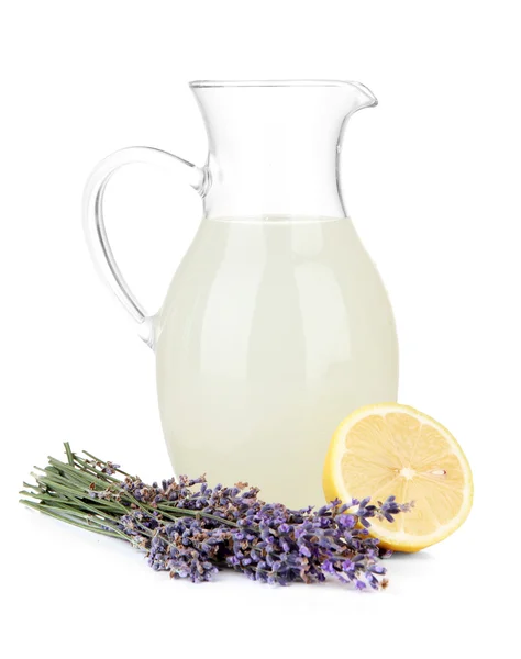 Lavender lemonade, isolated on white — Stock Photo, Image