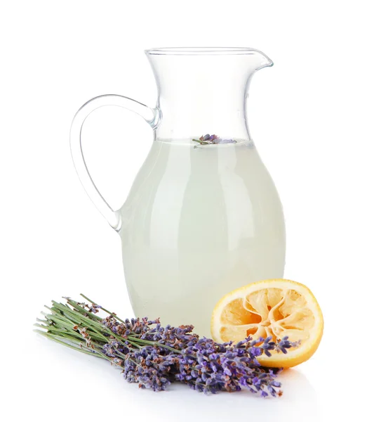 Lavender lemonade, isolated on white — Stock Photo, Image