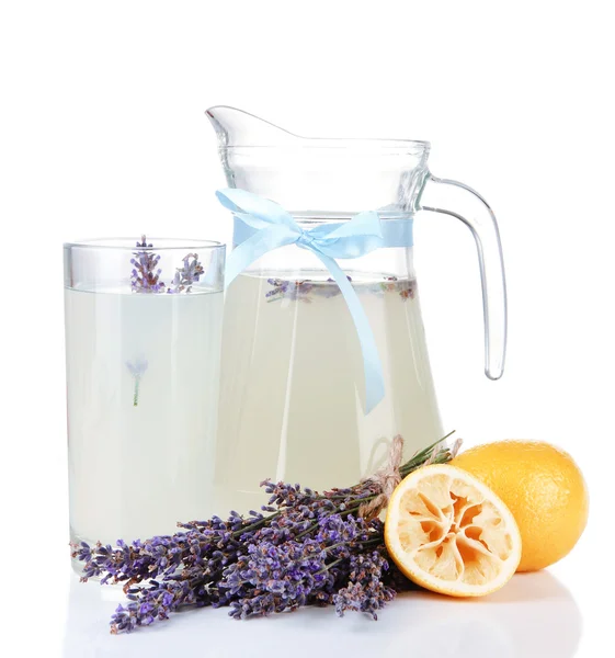 Lavendel limonade, geïsoleerd op wit — Stockfoto