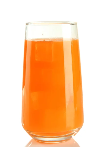 Copo de suco de laranja isolado em branco — Fotografia de Stock