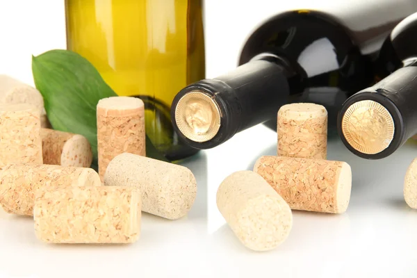 Wijn en kurken close-up — Stockfoto