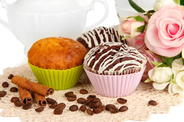 Sweet cupcakes close up — Stock Photo, Image