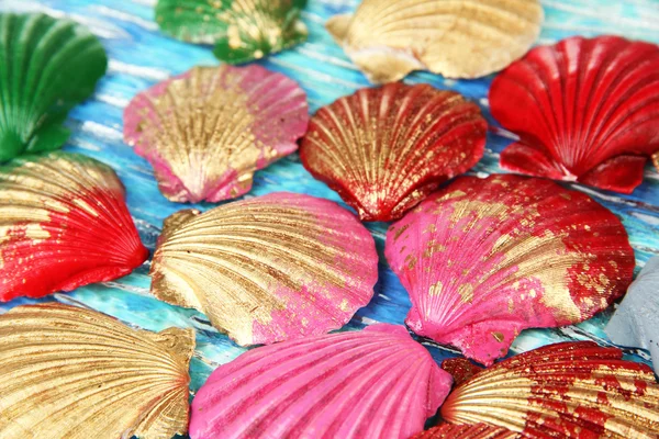 Fondo de conchas marinas de colores — Foto de Stock