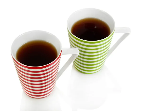Cups on grey background — Stock Photo, Image
