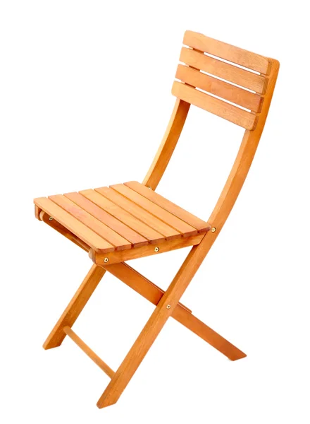 Houten stoelen geïsoleerd op wit — Stockfoto