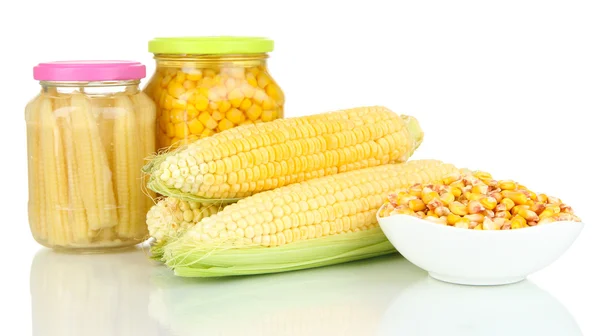 Fresh corn vegetable isolated on white — Stock Photo, Image