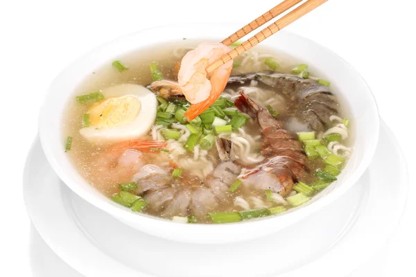 Chinesische Suppe isoliert auf weiß — Stockfoto