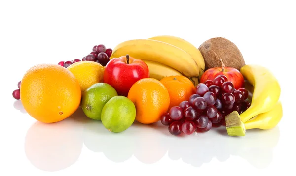 Diferentes frutas aisladas en blanco —  Fotos de Stock
