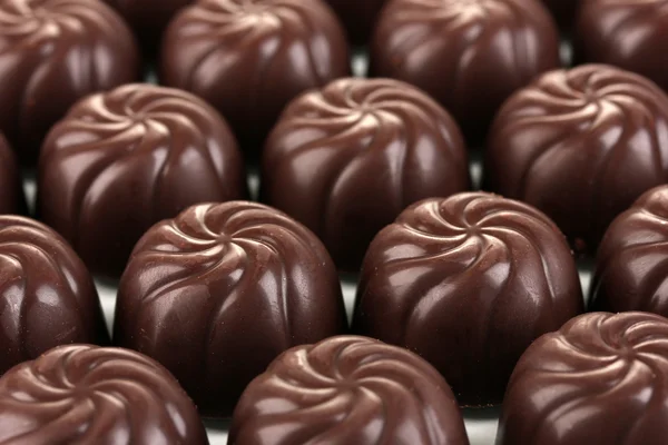 Шоколадные конфеты, закрыть — стоковое фото