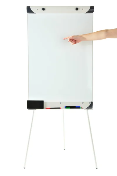 Flipchart geïsoleerd op wit — Stockfoto