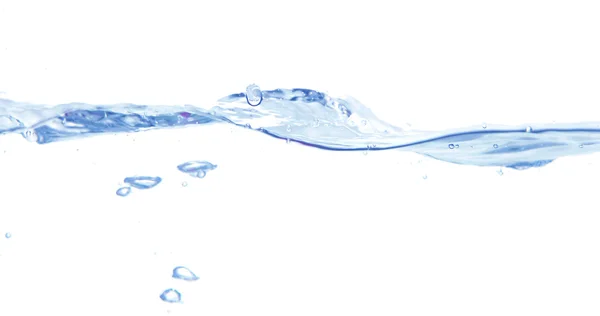 Stänk av rent vatten våg isolerat på vita — Stockfoto