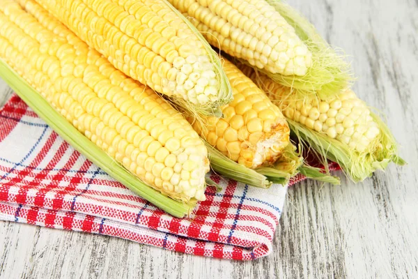 Fresh corn vegetable on wooden table — Stock Photo, Image