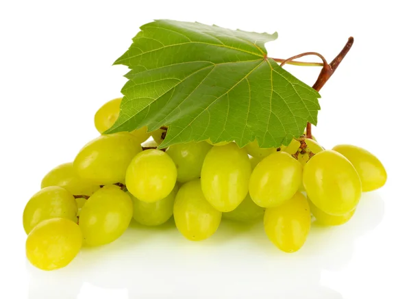 Uvas maduras deliciosas isoladas em branco — Fotografia de Stock