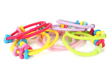 scrunchies beyaz bir arka plan üzerinde izole