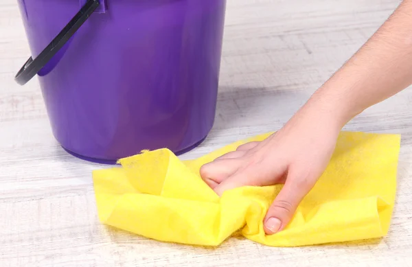 Washing the floor and all floor cleaning close-up — Stock Photo, Image
