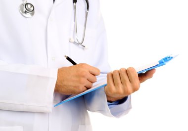 Tıp doktoru beyaz izole