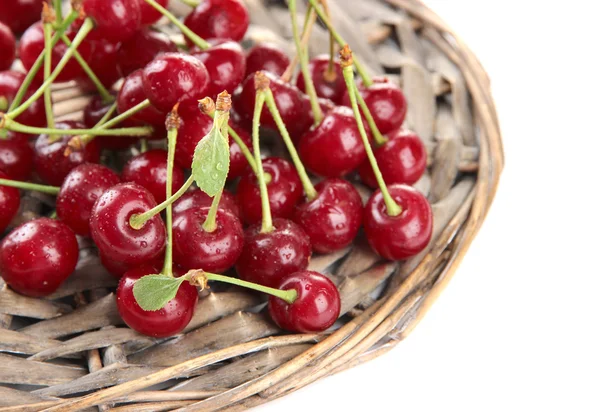 Cereza madura aislada en blanco — Foto de Stock